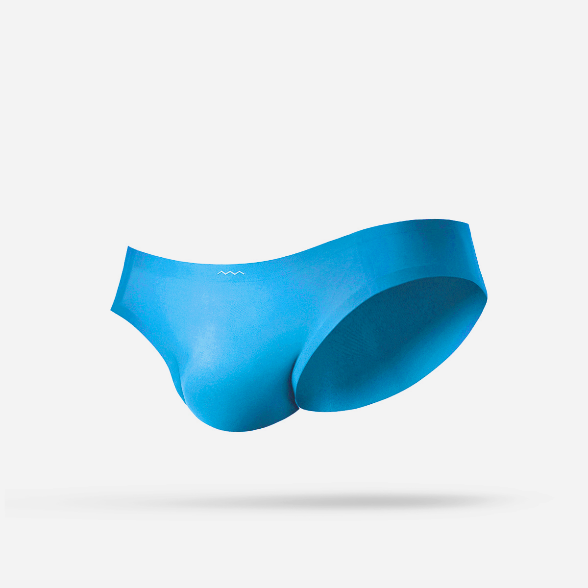 A blue sports brief designed for rapid movements such as running and cycling, featuring a sleek and snug fit