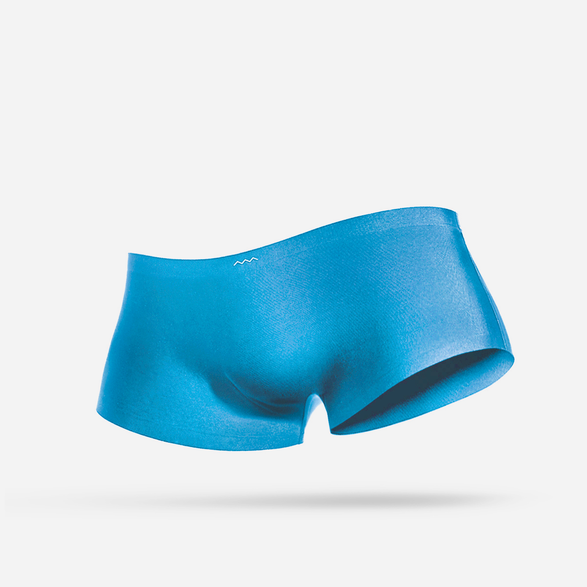 A blue trunk-style men's underwear brief